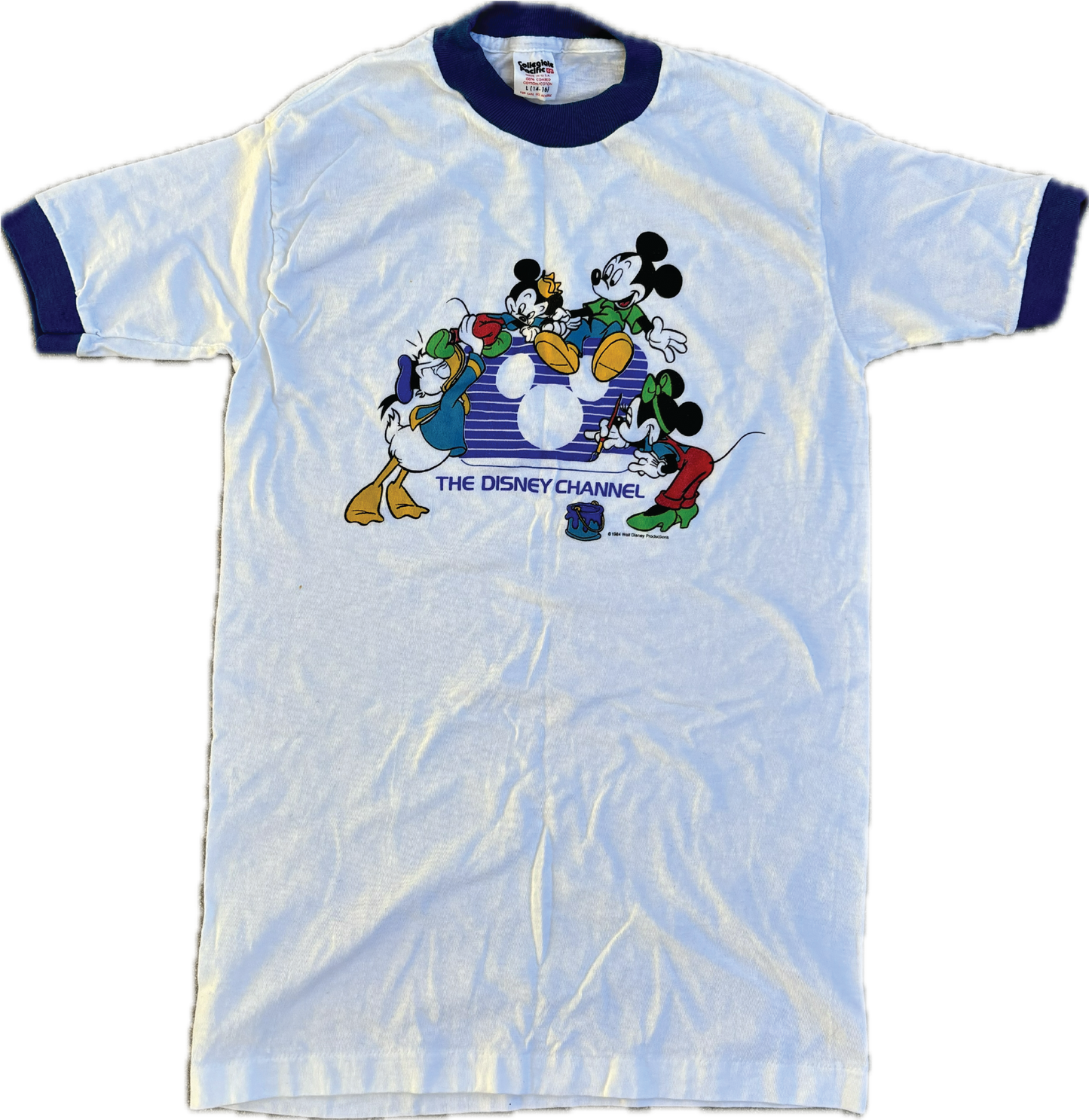 80s Walt Disney "The Disney Channel" Ringer T-shirt