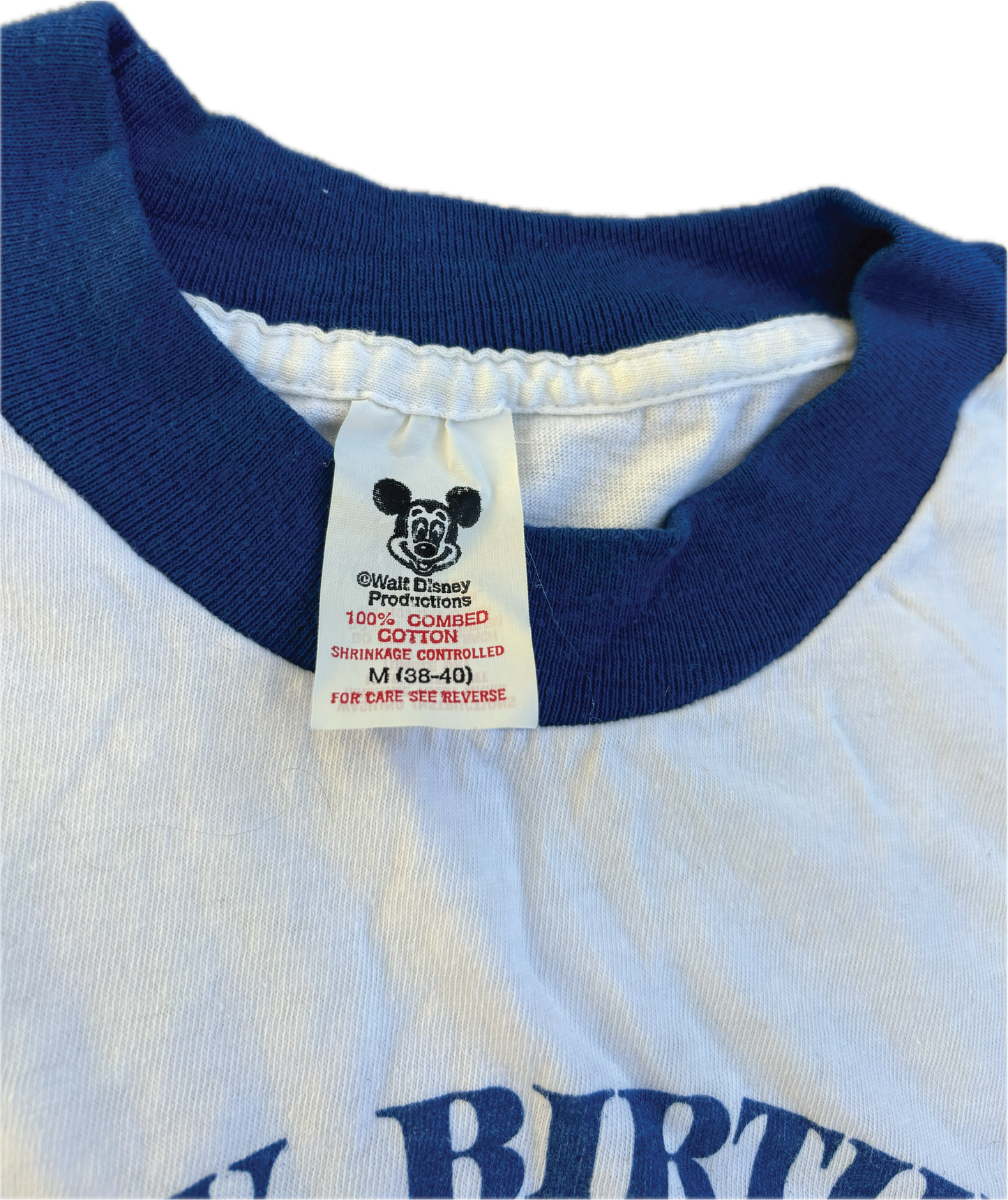 80s Walt Disney "Happy Birthday Donald Duck" Ringer T-shirt