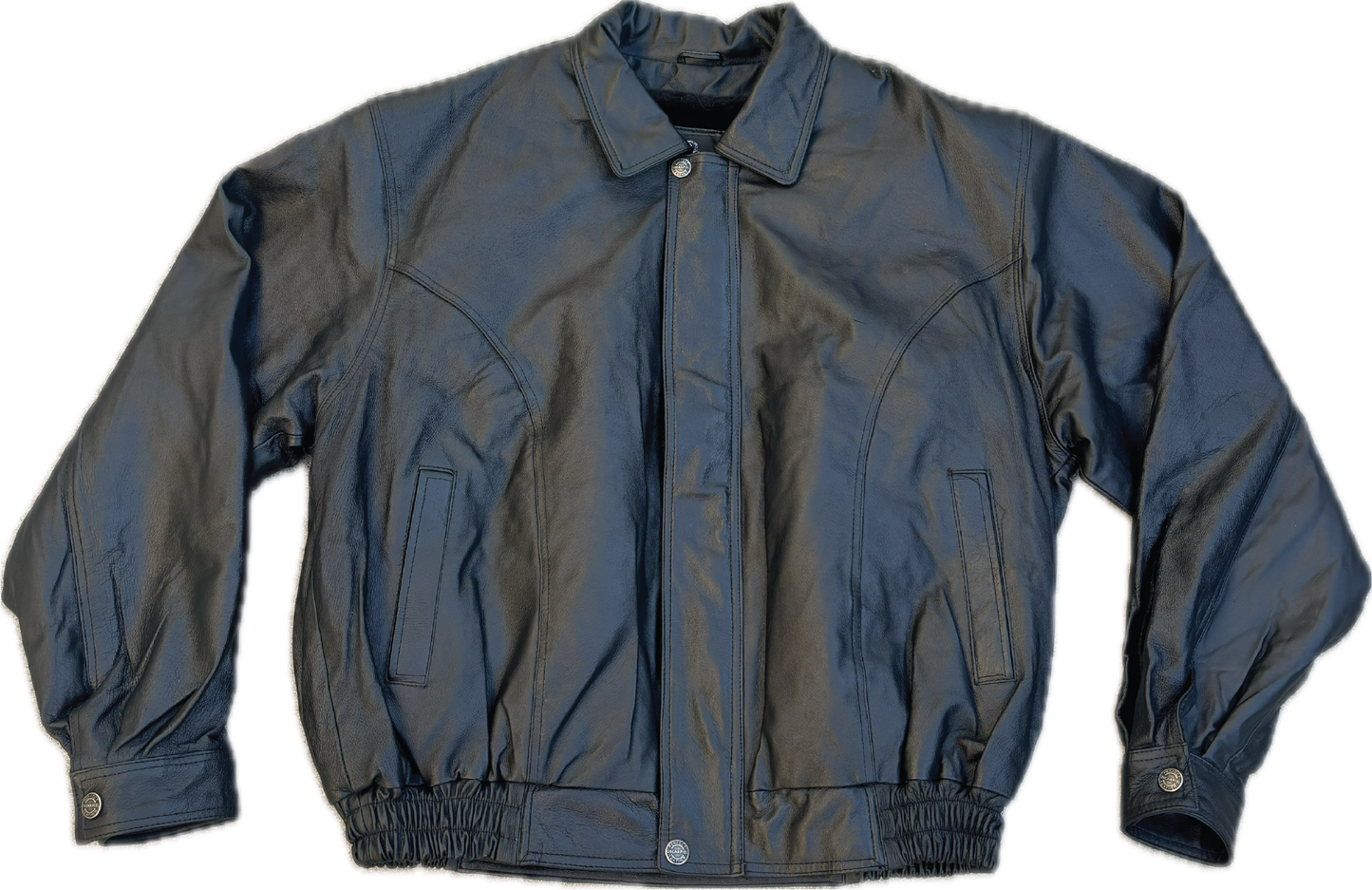 90s Leather Motorcycle Bomber Jacket